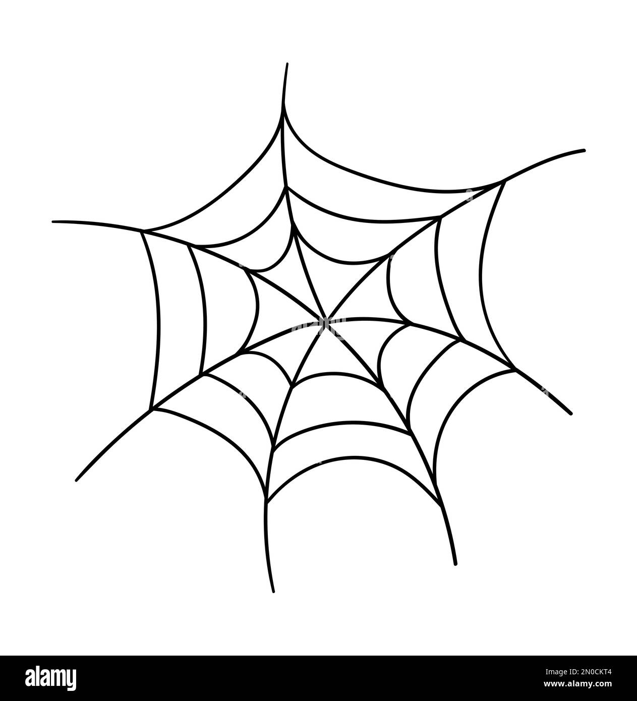 Toile noire et blanche vectorielle. Icône caractère Halloween. Mignon automne tous les saints sont l'illustration de la veille. Motif Samhain Party pour enfants. Illustration de Vecteur