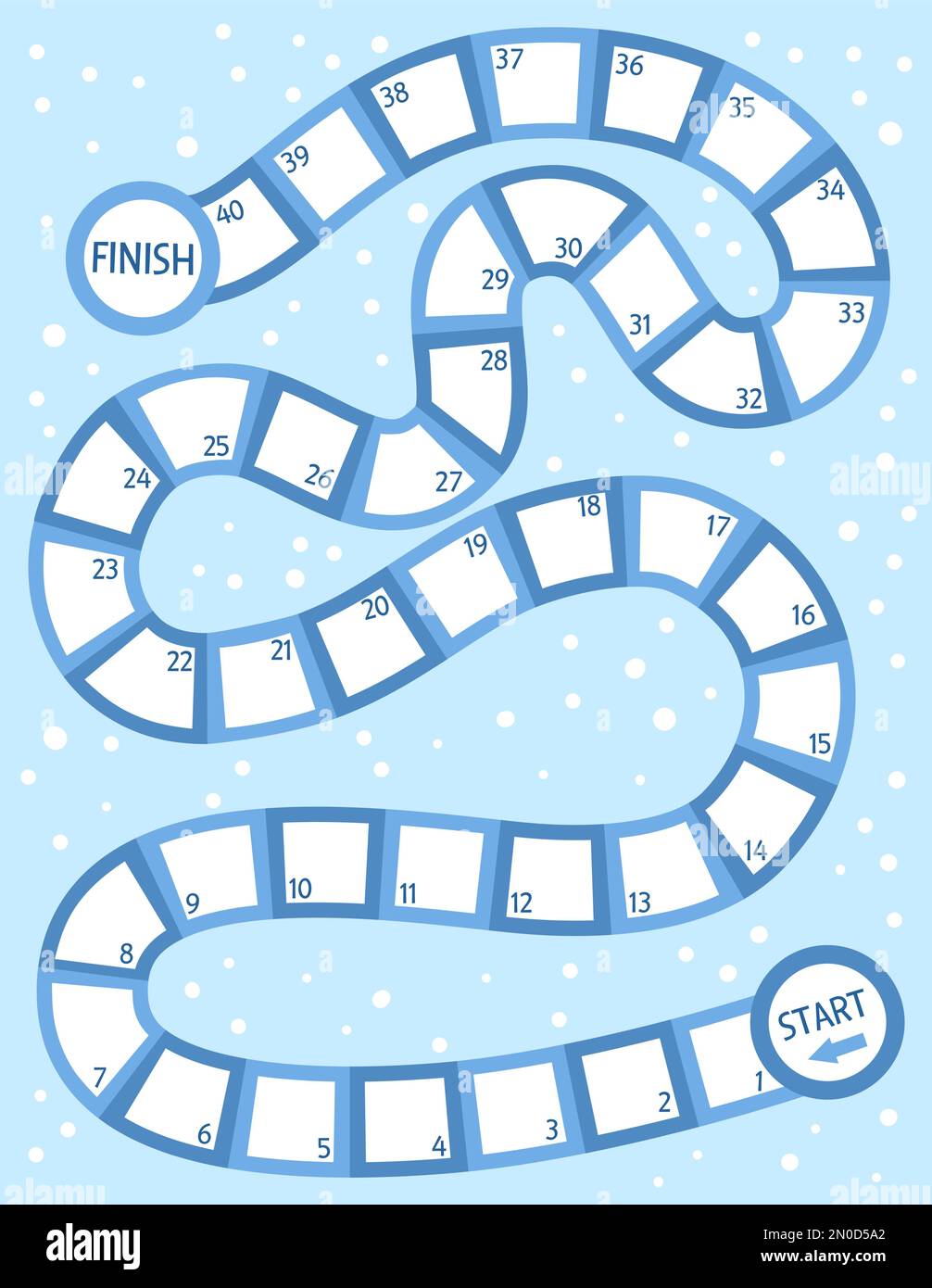 Jeu de société, modèle, vierge, modèle, carte, Jeu, stencil, jeu de société, jeu, terrain, Modèle, coloré, blanc, éducatif, vide, chemin, chemin, lancer, dés, Illustration de Vecteur