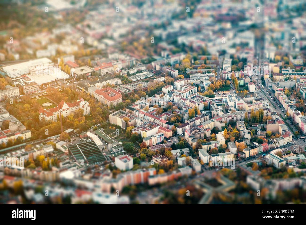 Vue aérienne de la ville d'avion Banque D'Images