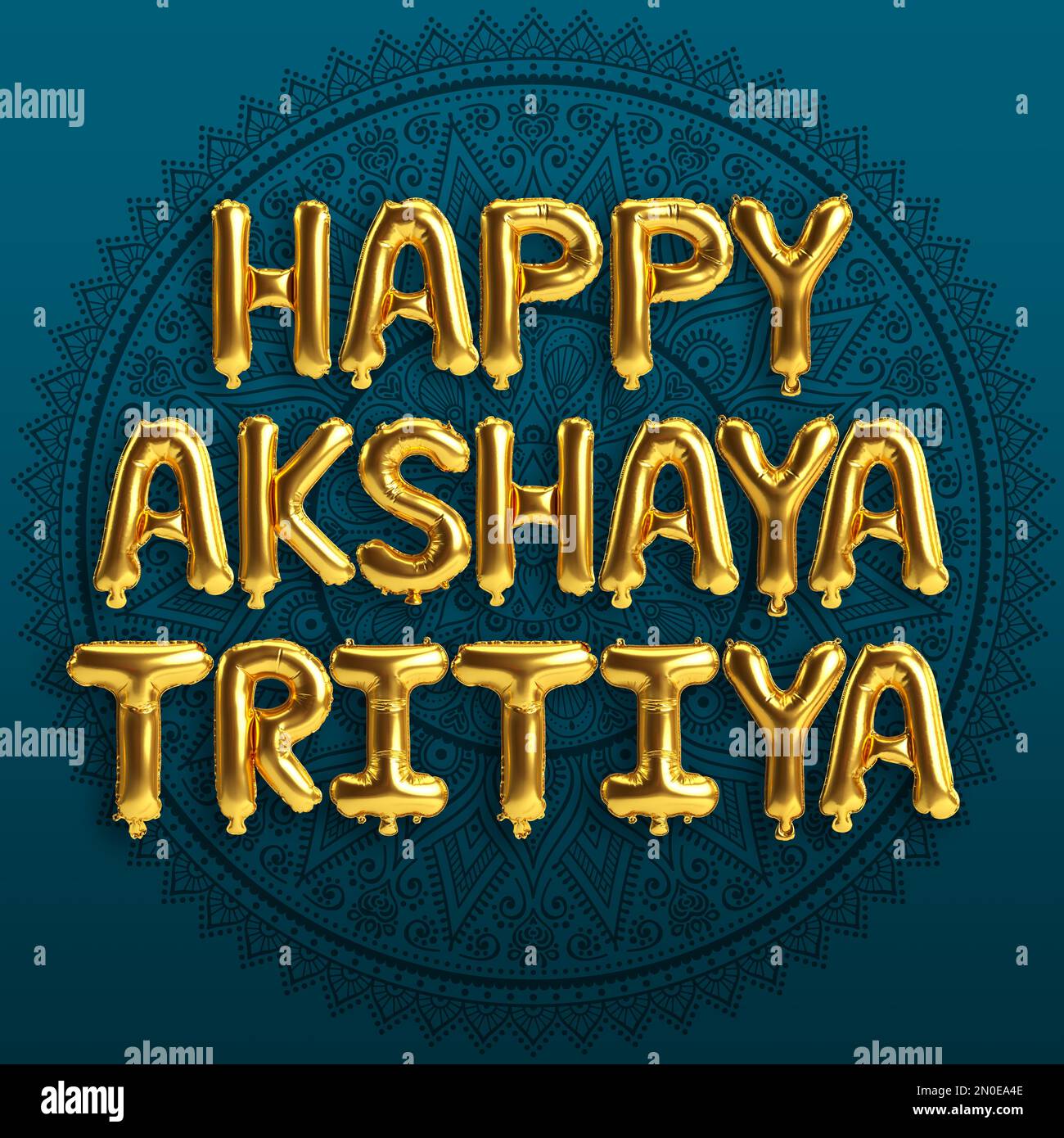 3d illustration de ballons de lettre sur le happy akshaya tritiya isolé en arrière-plan Banque D'Images