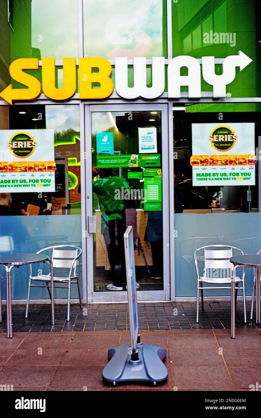 Subway Food Outlet, centre commercial Eden, High Wycombe, Buckinghamshire, Engl et Banque D'Images
