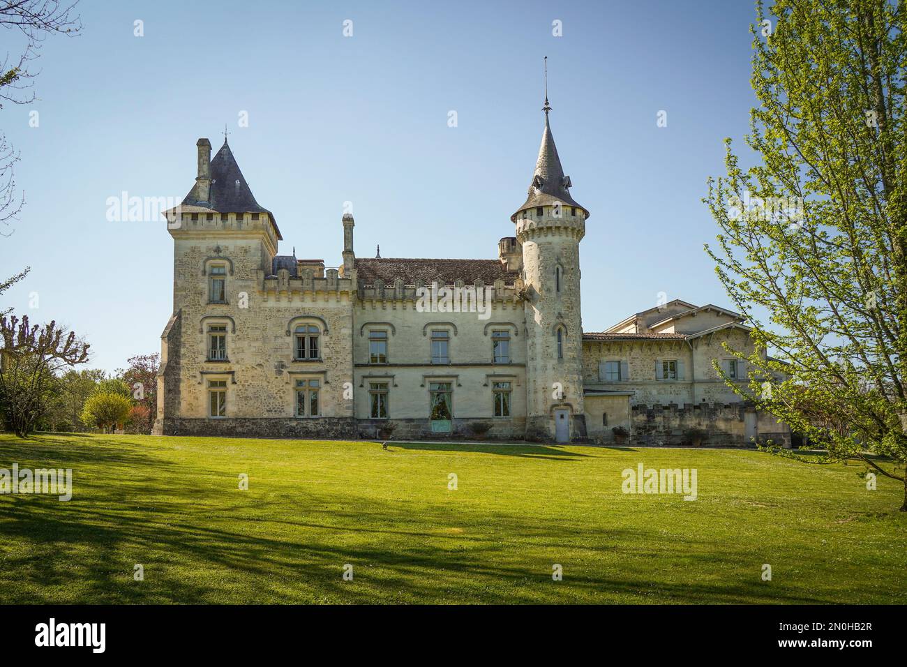 Wine Estate Chateau Carignan, château, Carignan de Bordeaux, France. Banque D'Images