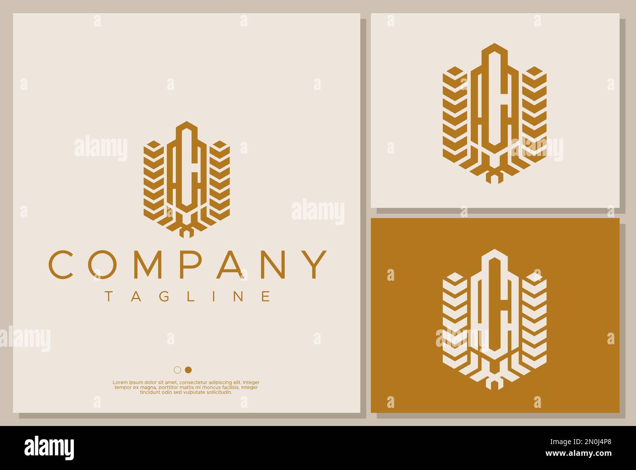 Lettre CA AC C A modèle de logo. Motif vectoriel du logo AC CA moderne. Illustration de Vecteur