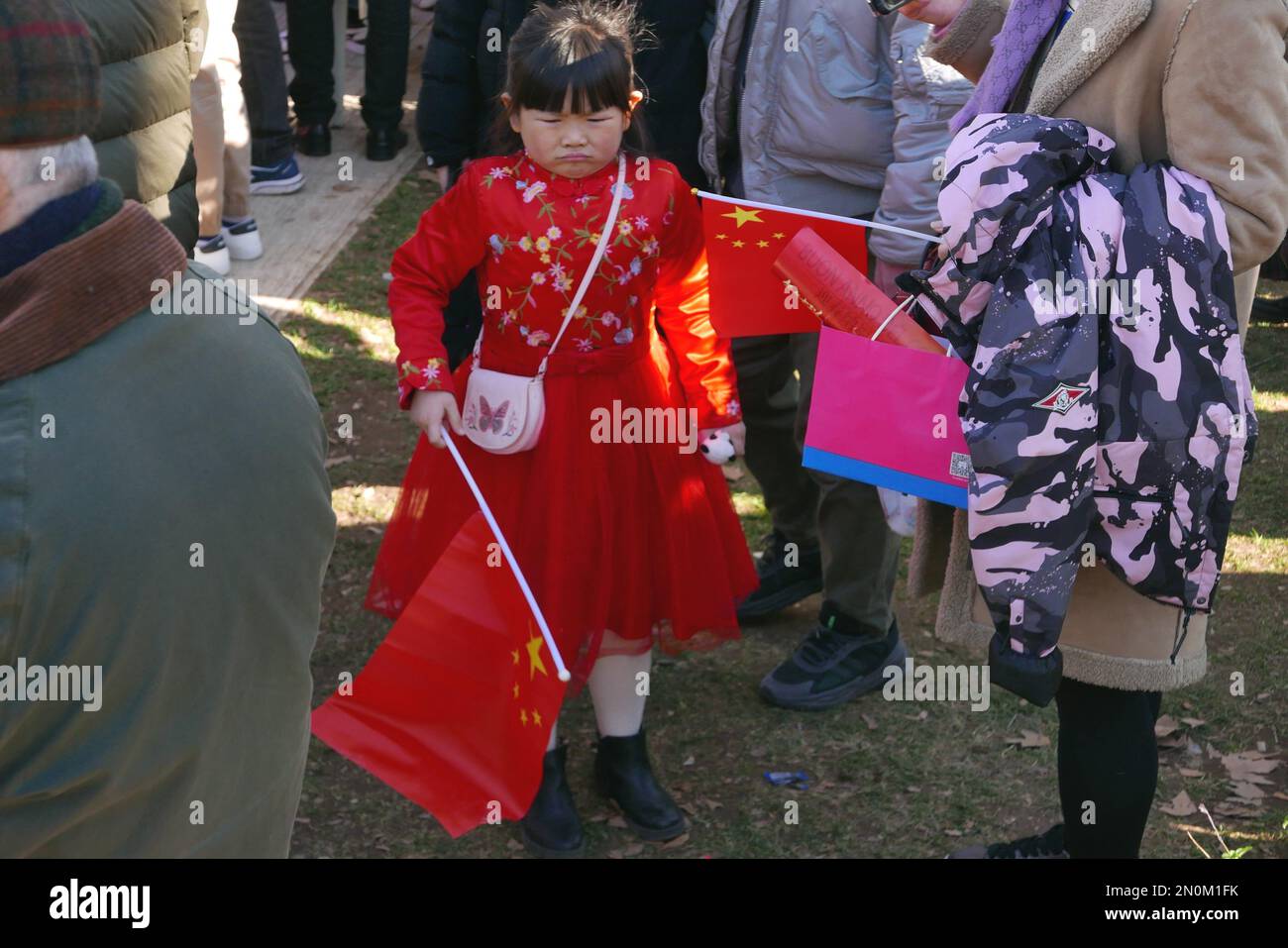 Rome, Italie. 05th févr. 2023. Célébration du nouvel an lunaire chinois à Rome, Italie, 5 février 2023. Parrainé par le Gouvernement de la République populaire de Chine en coopération avec la Municipalité de Rome et les principales associations chinoises en Italie, l'événement célèbre l'année du lapin et du Festival des lanternes. (Photo d'Elisa Gestri/Sipa USA) crédit: SIPA USA/Alay Live News Banque D'Images