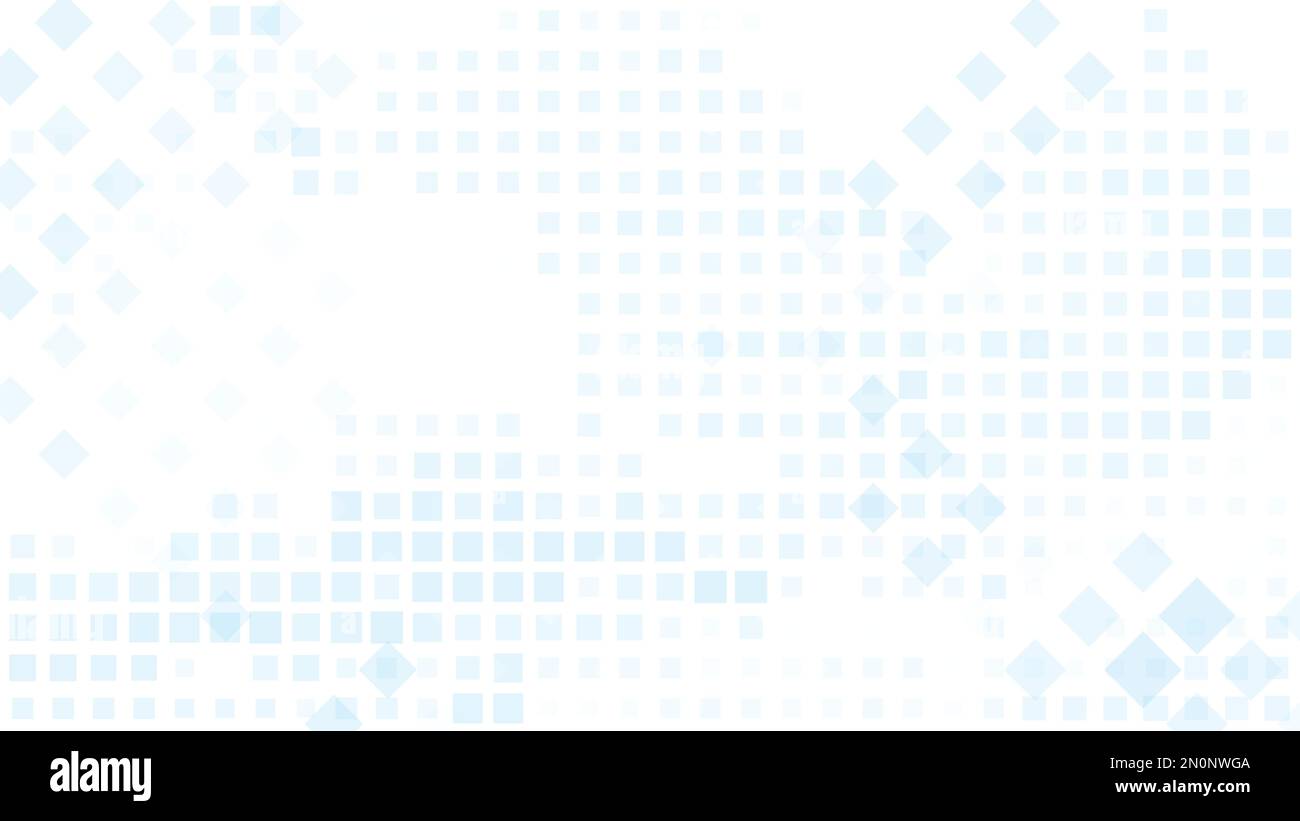 Arrière-plan blanc minimal avec de petits carrés bleu très clair. Motif graphique vectoriel simple Illustration de Vecteur
