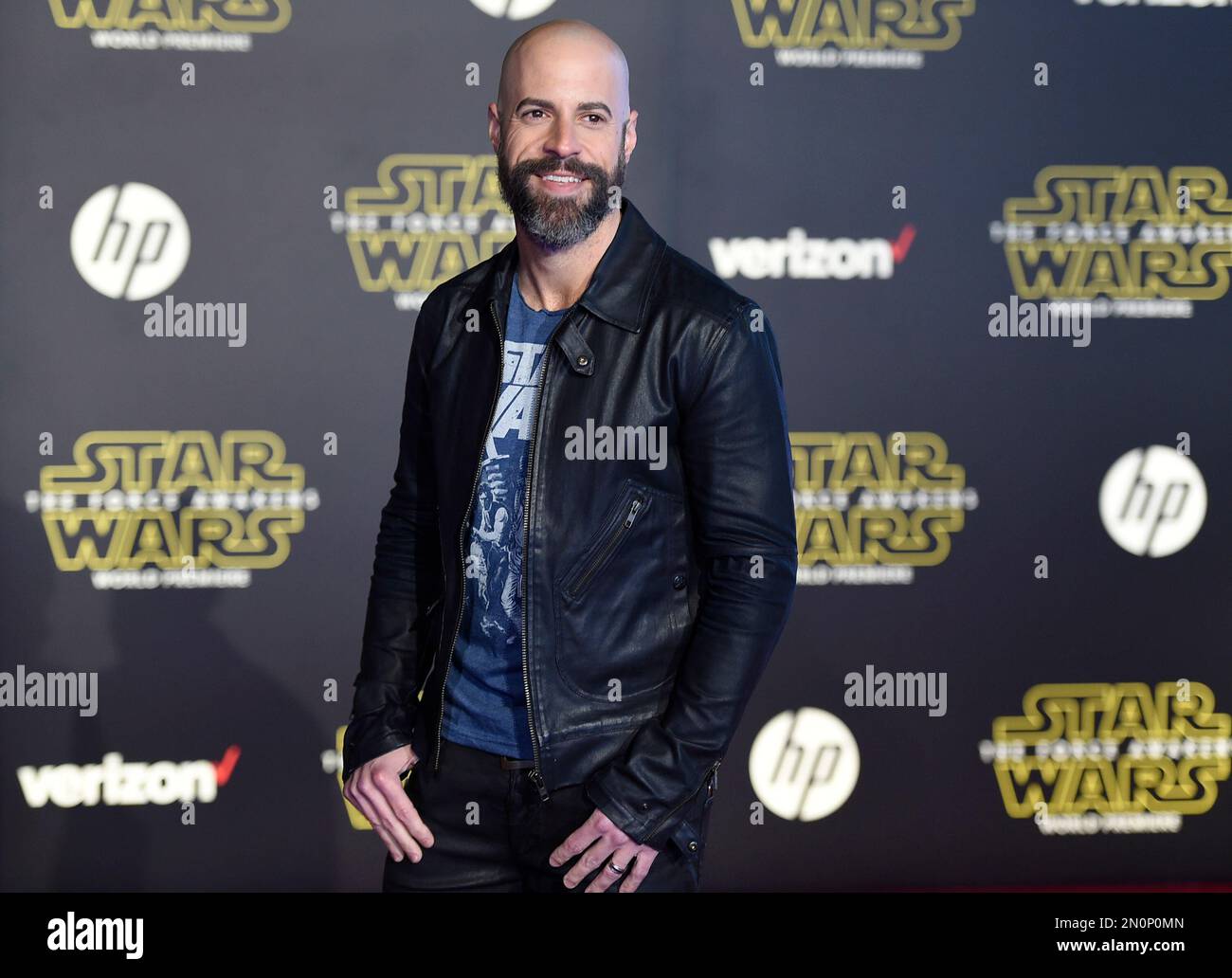 Chris Daughtry arrives at the world premiere of "Star Wars: The Force Awakens" at the TCL Chinese Theatre on Monday, Dec. 14, 2015, in Los Angeles. (Photo by Jordan Strauss/Invision/AP) Banque D'Images