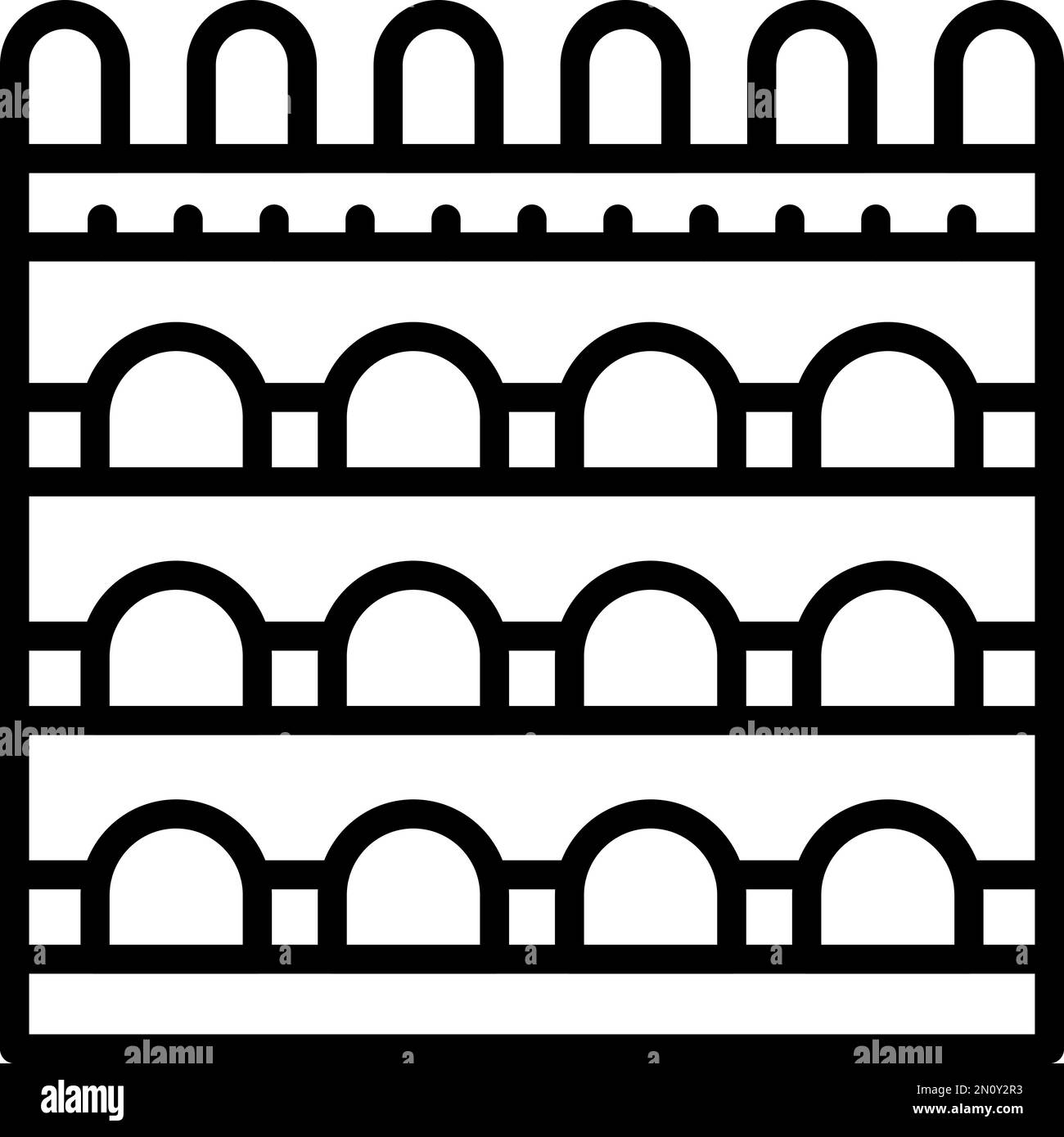 Carte vecteur de contour de l'icône de l'amphithéâtre. Travaillez en classe. Scène de la ville Illustration de Vecteur