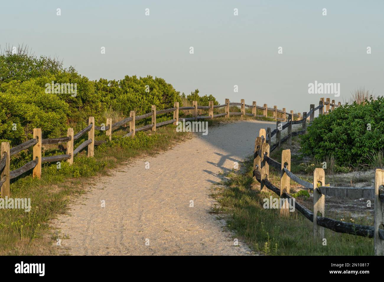 Marchez jusqu'à la plage de Stone Harbour, New Jersey Banque D'Images