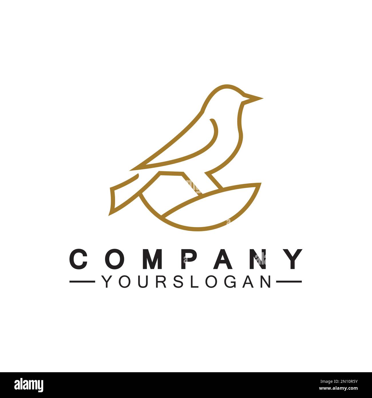 Dessin art ligne oiseau logo vecteur illustration design minimaliste icône d'oiseau symbole Illustration de Vecteur