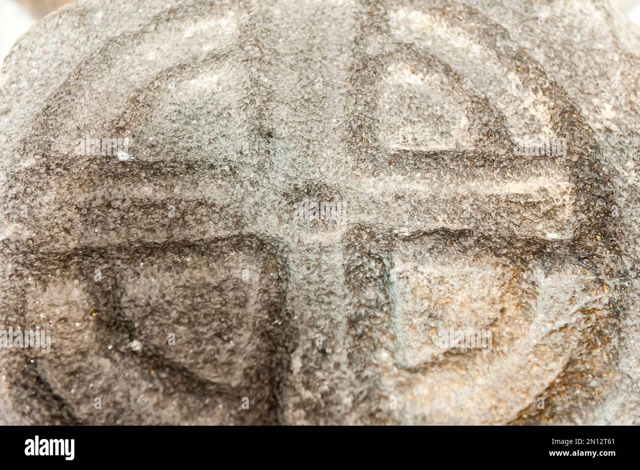 Symbole, cercle et croix, croix de soleil irlandaise, croix de roue celtique, vieille pierre à St. Cathédrale de Patrick, Dublin, Irlande, Europe Banque D'Images