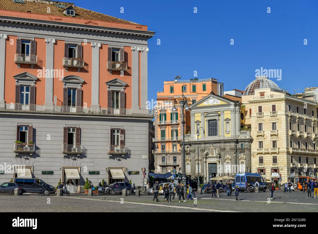 Piazza Trieste E Trento, Naples, Italie, Europe Banque D'Images