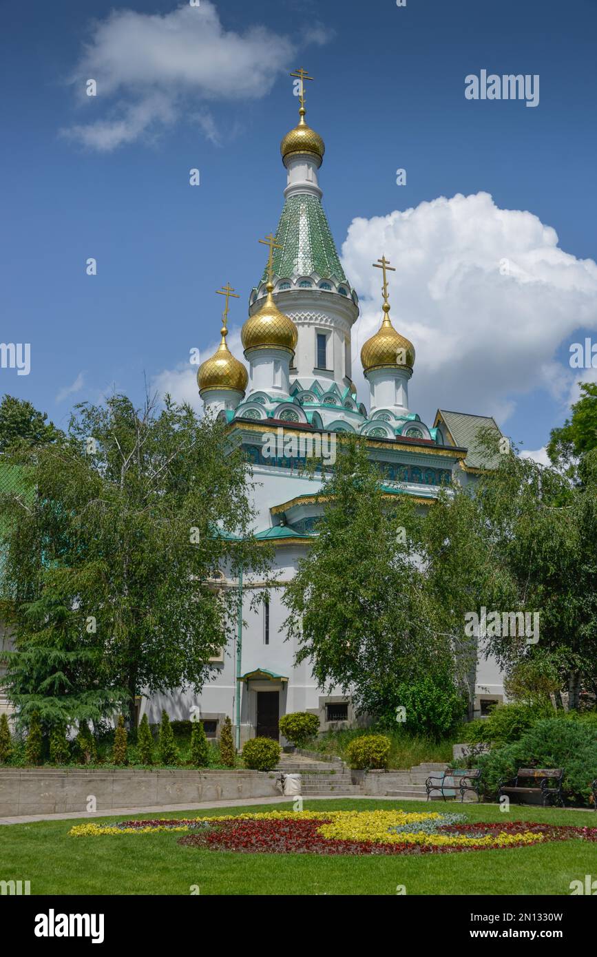 Eglise russe Sveti Nikolaj, Sofia, Bulgarie, Europe Banque D'Images