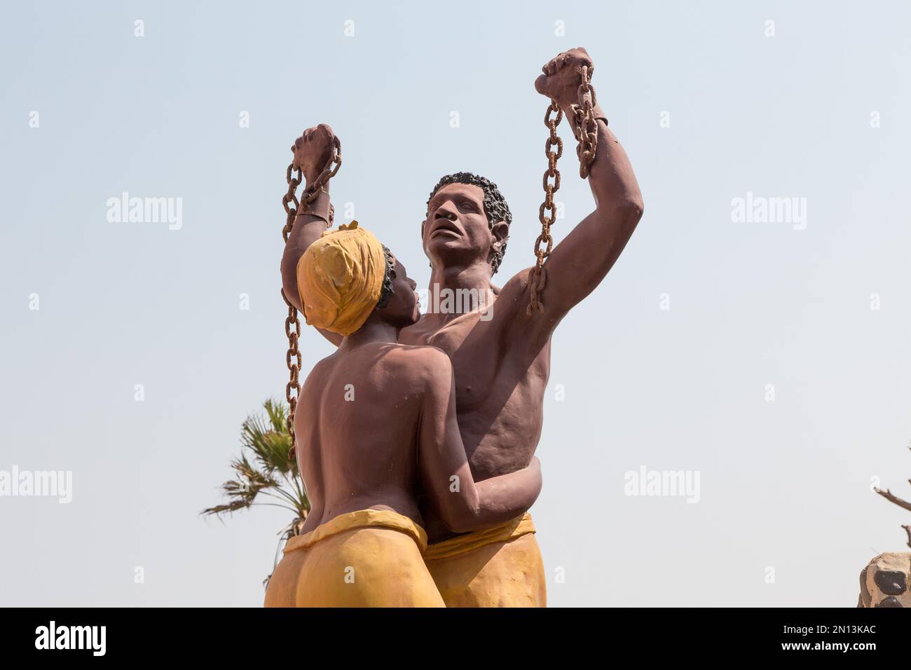 Statue de libération des esclaves, île de Gorée, Sénégal, Afrique Banque D'Images