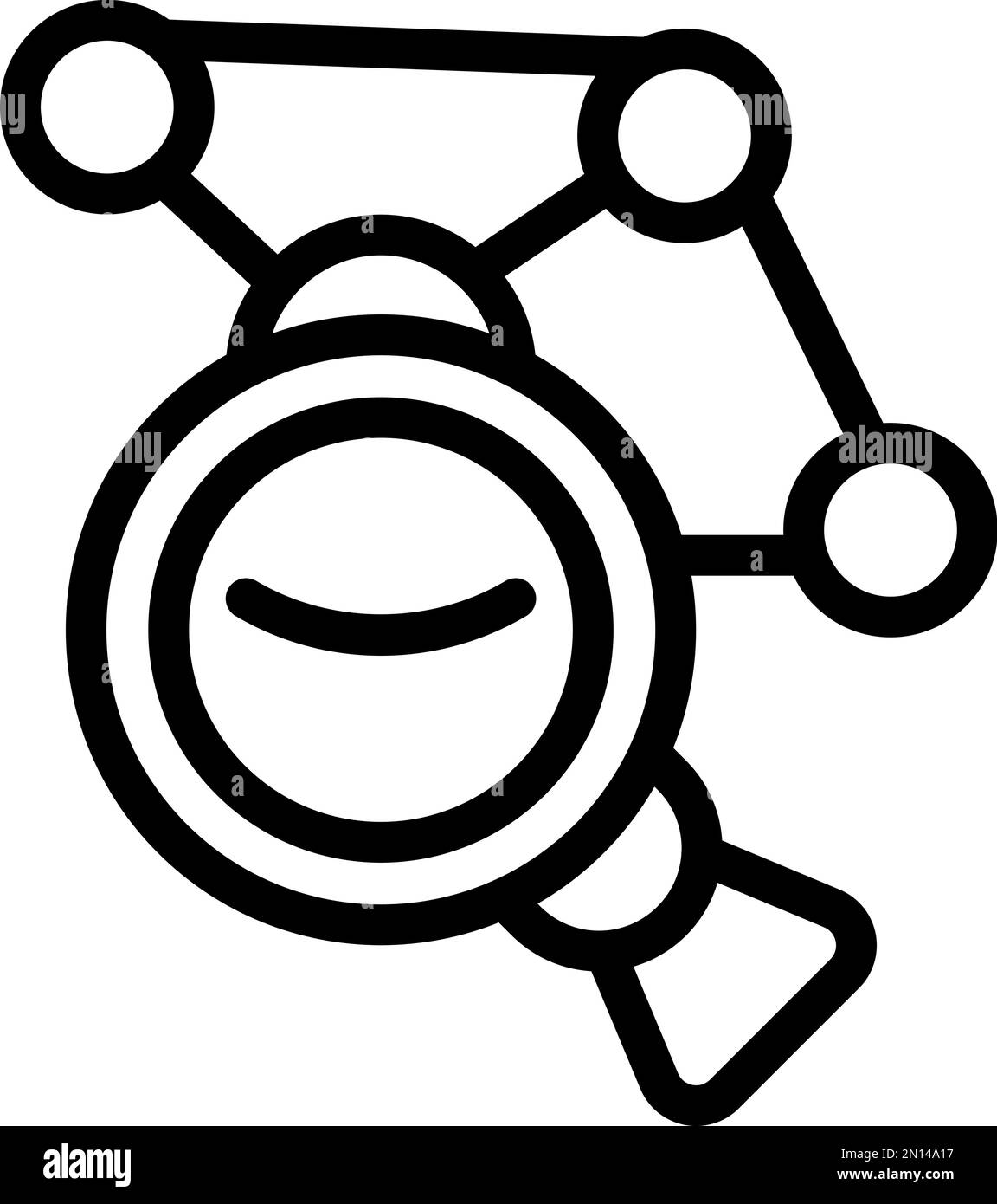 Vecteur de contour d'icône de recherche. Cycle ECO. Carburant de laboratoire Illustration de Vecteur