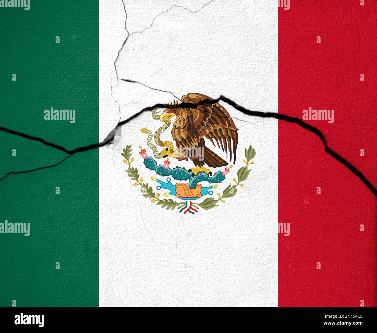 Tremblements de terre au Mexique, drapeau d