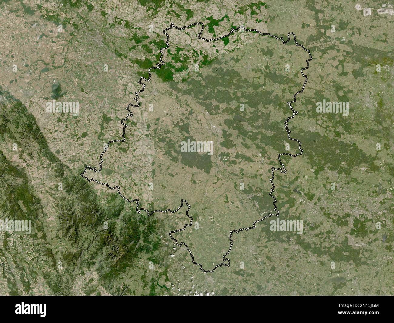 Opolskie, voïvodie|province de Pologne. Carte satellite basse résolution Banque D'Images