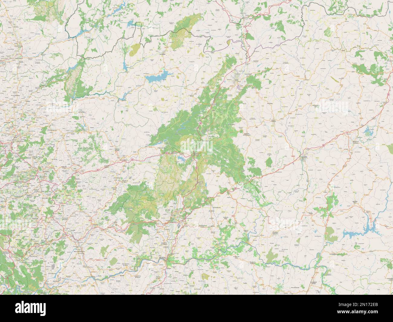 Vila Real, quartier du Portugal. Ouvrez la carte des rues Banque D'Images