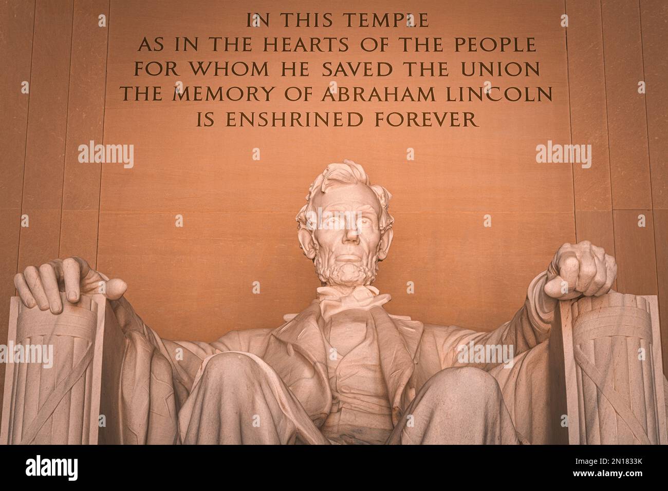 Le Lincoln Memorial à Washington, D.C., USA. Banque D'Images