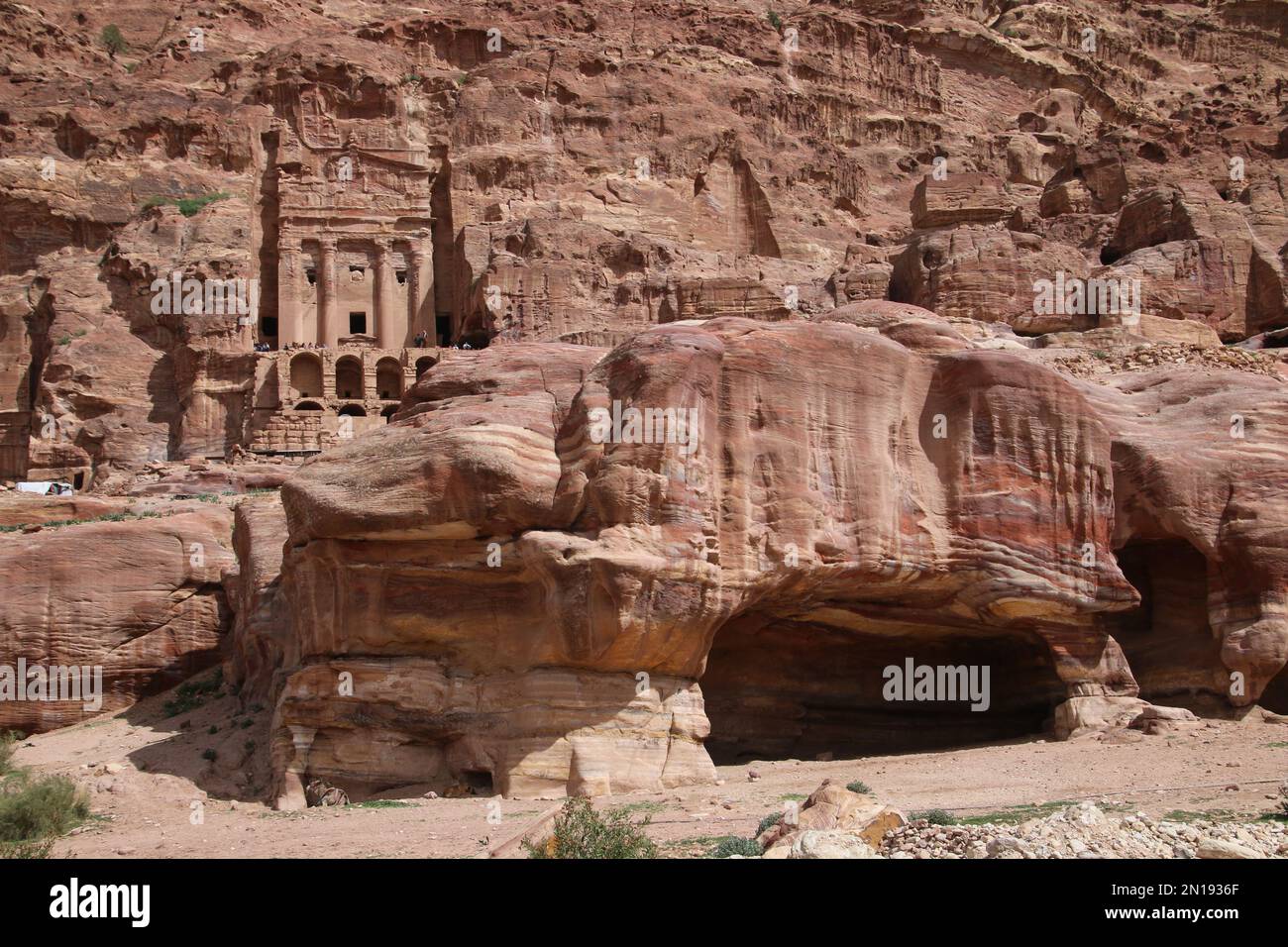 Temple de la rocaille, Petra, Jordanie Banque D'Images