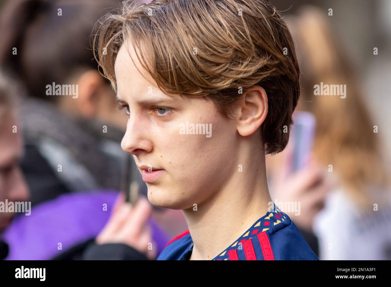 Eindhoven, pays-Bas. 05th févr. 2023. Eindhoven, pays-Bas, 5 février 2023: ISA Kardinaal (26 Ajax) avant le jeu Azerion Eredivisie Vrouwen entre PSV et Ajax à de Herdgang à Eindhoven, pays-Bas. (Leitting Gao/SPP) crédit: SPP Sport presse photo. /Alamy Live News Banque D'Images