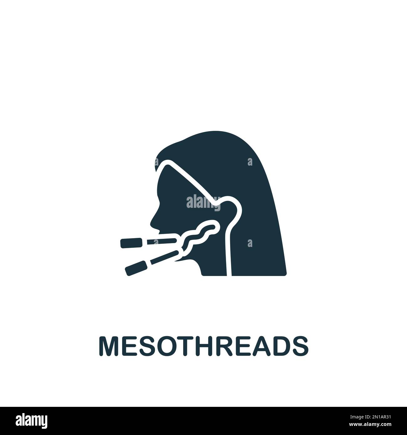 Icône mèsolectures. Signe simple monochrome de la collection de cosmétologie. Icône Mesothreads pour logo, modèles, web design et infographies Illustration de Vecteur