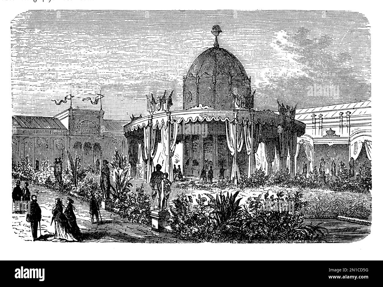 Paris France : exposition universelle de 1855, pavillon de la monnaie Banque D'Images Paris France : exposition universelle de 1855, pavillon de la monnaie Banque D'Images