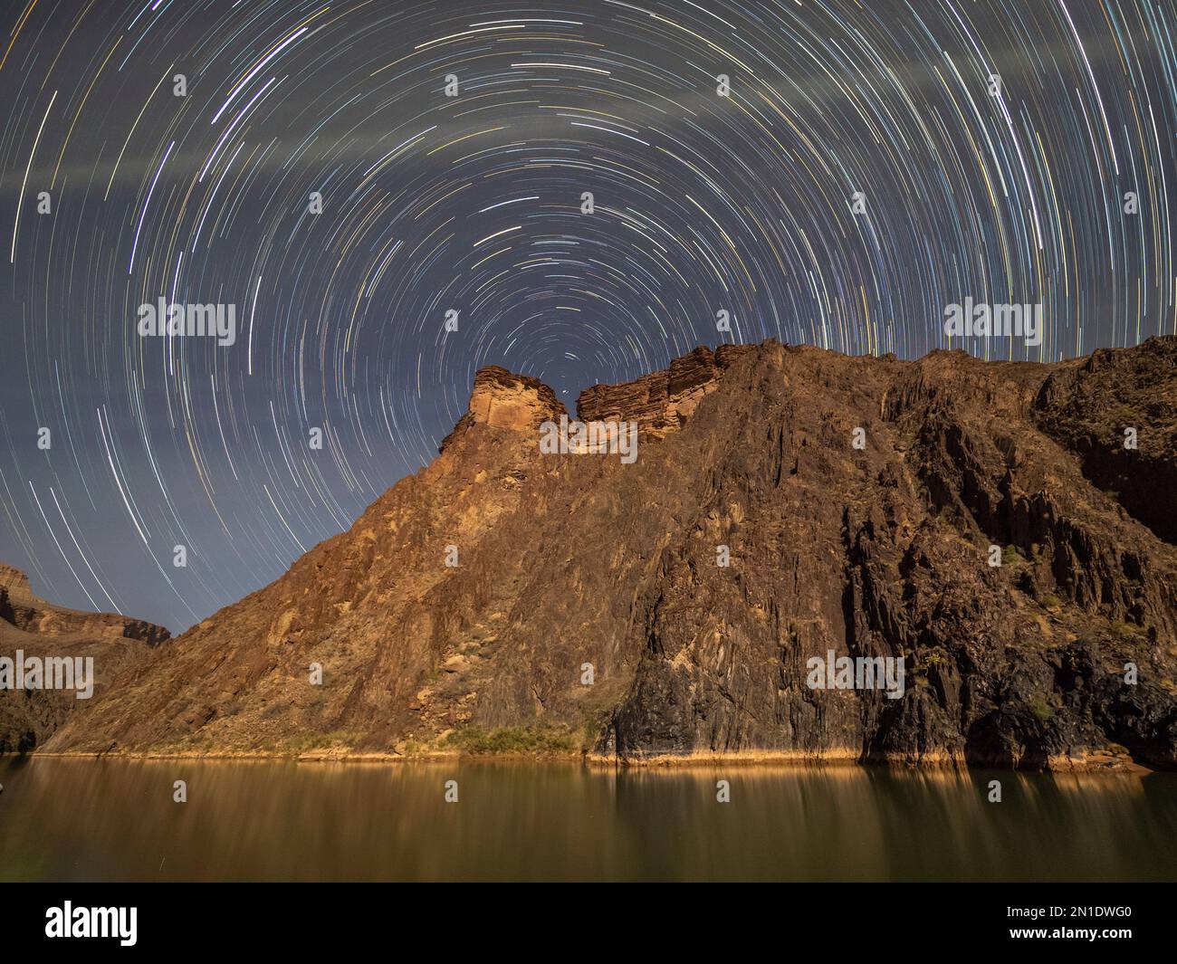 Photographie de nuit à Blacktail Canyon, juste avant River Mile 121, parc national du Grand Canyon, Arizona, États-Unis d'Amérique, Amérique du Nord Banque D'Images