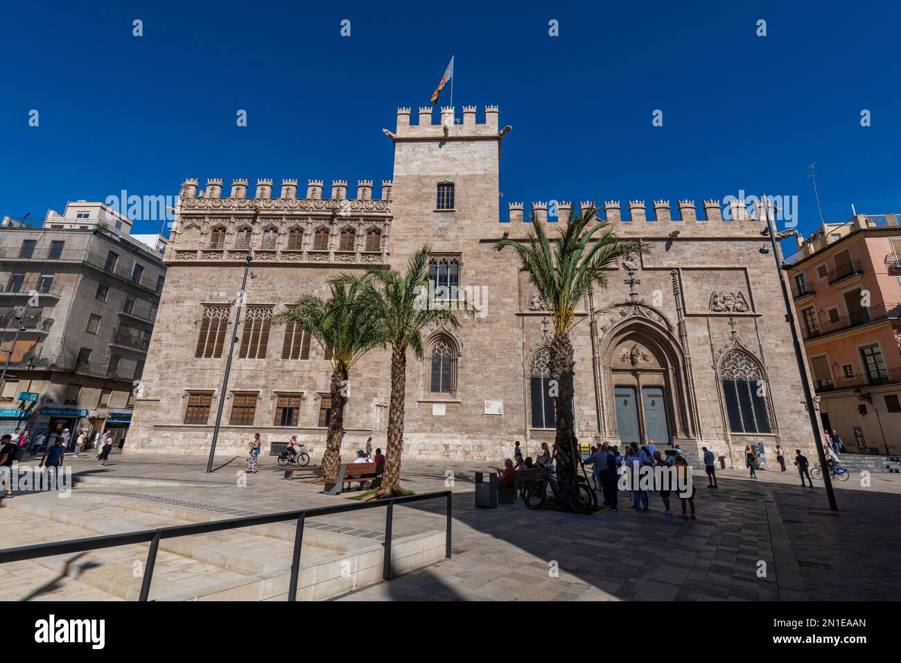 Lonja de la Seda Palace, site classé au patrimoine mondial de l'UNESCO, Valence, Espagne, Europe Banque D'Images