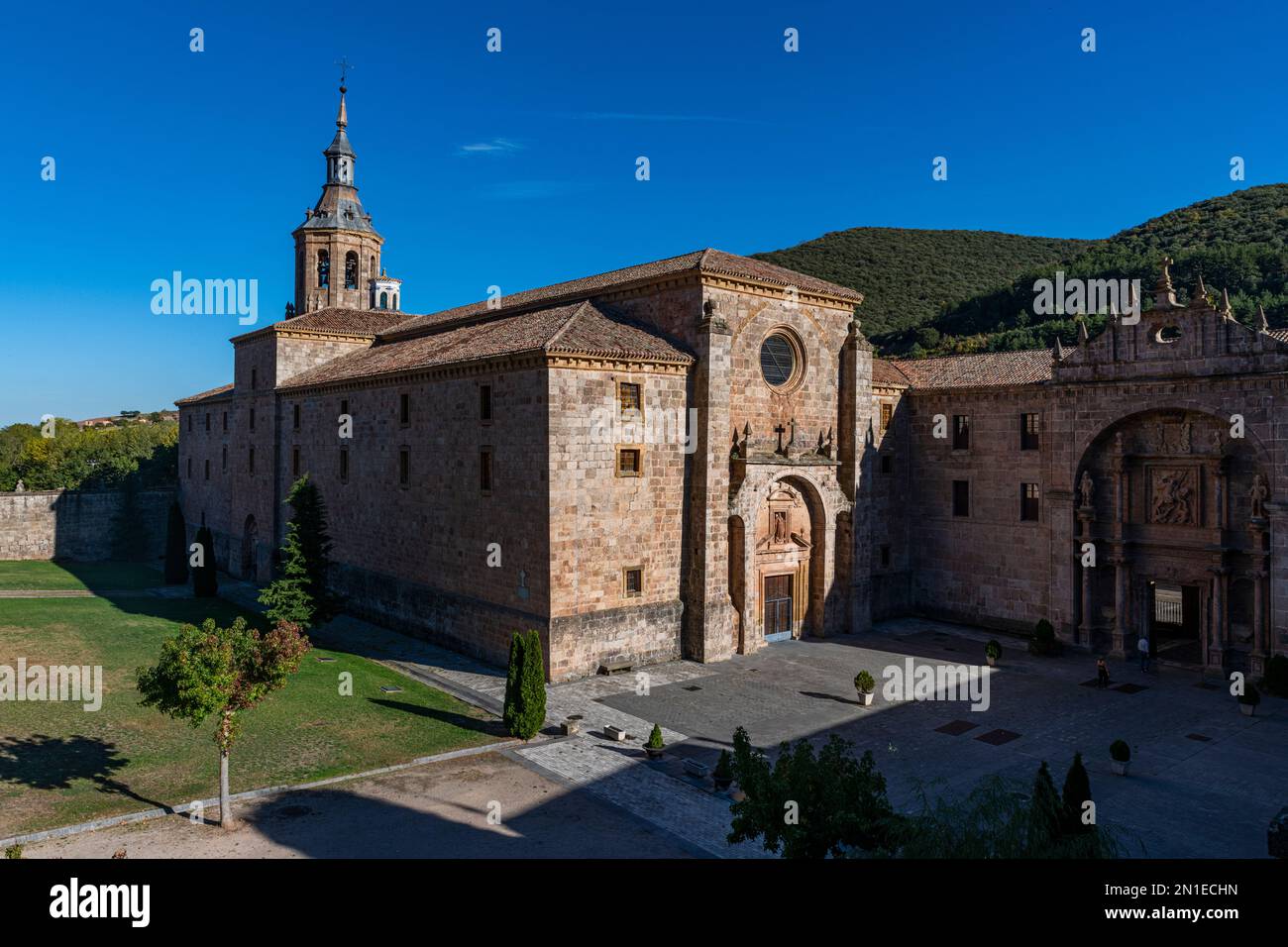 Monastère de Yuso, site classé au patrimoine mondial de l'UNESCO, monastères de San Millan de la Cogolla, la Rioja, Espagne, Europe Banque D'Images