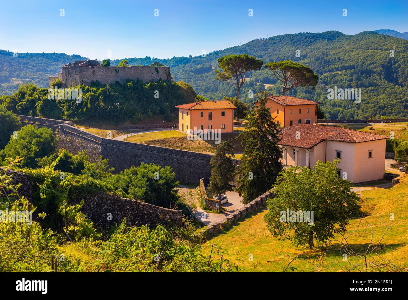 Fortezza di Mont'Alfonso, Forteresse, Castelnuovo di Garfagnana, Toscane, Italie, Europe Banque D'Images