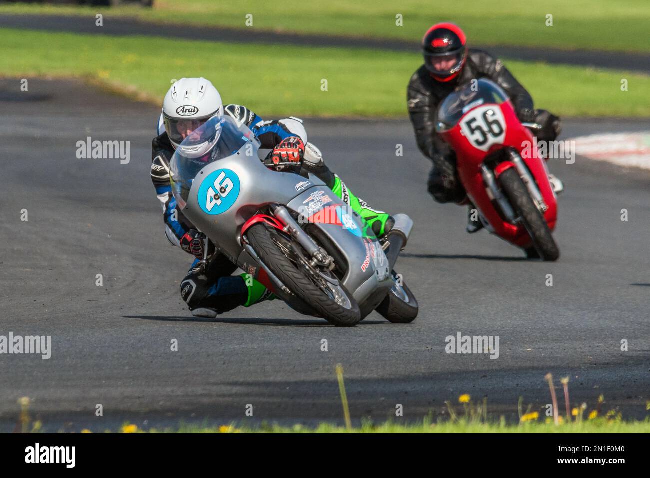 Course de moto classique Banque D'Images