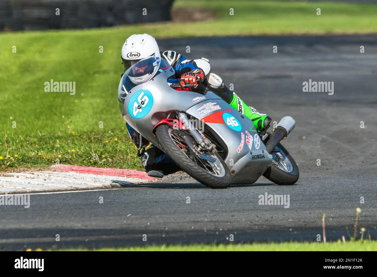 Course de moto classique Banque D'Images