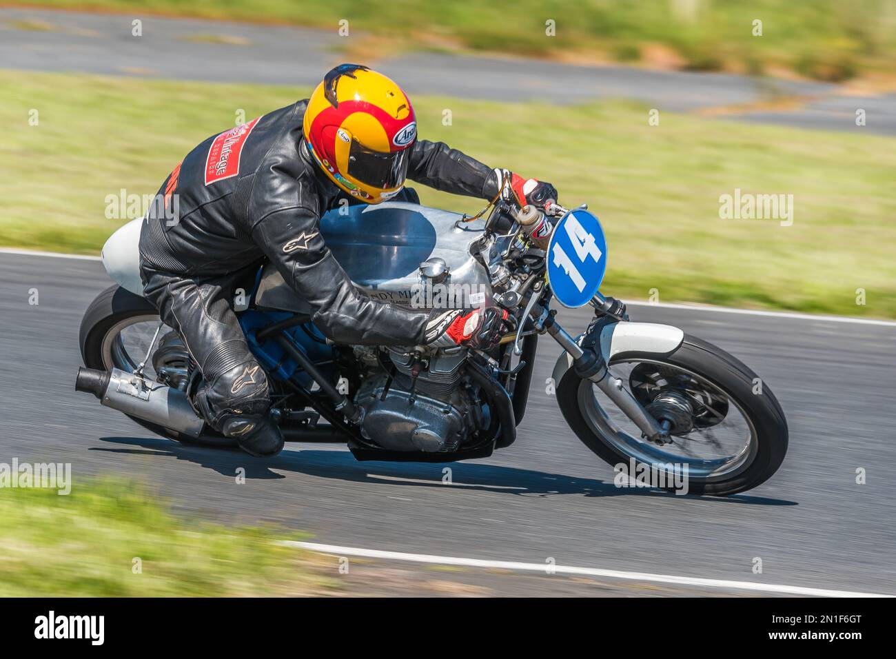 Course de moto classique Banque D'Images