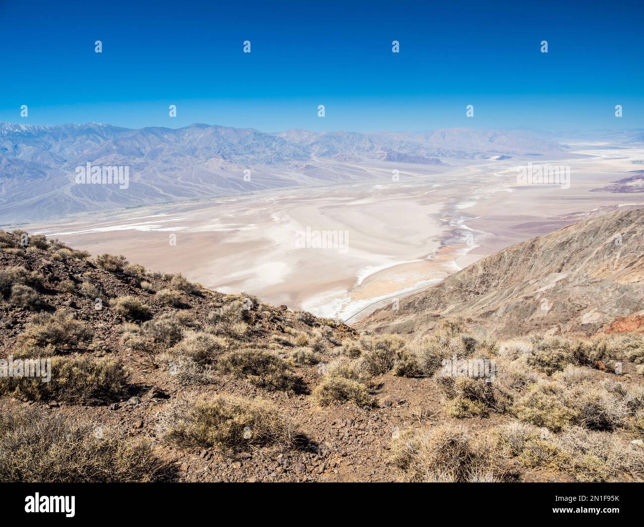 Vue vers le nord depuis Dante's View dans le parc national de la Vallée de la mort, Californie, États-Unis d'Amérique, Amérique du Nord Banque D'Images