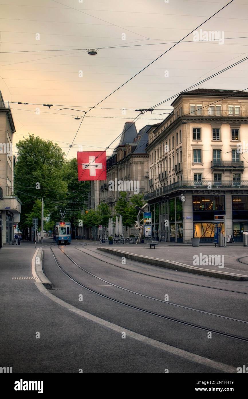Rue de la vieille ville de Zurich, Suisse Banque D'Images