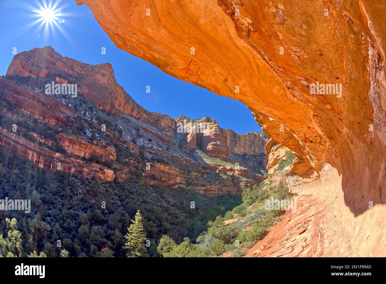 Vue sur Fay Canyon à Sedona depuis la fin du sentier, Arizona, États-Unis d'Amérique, Amérique du Nord Banque D'Images