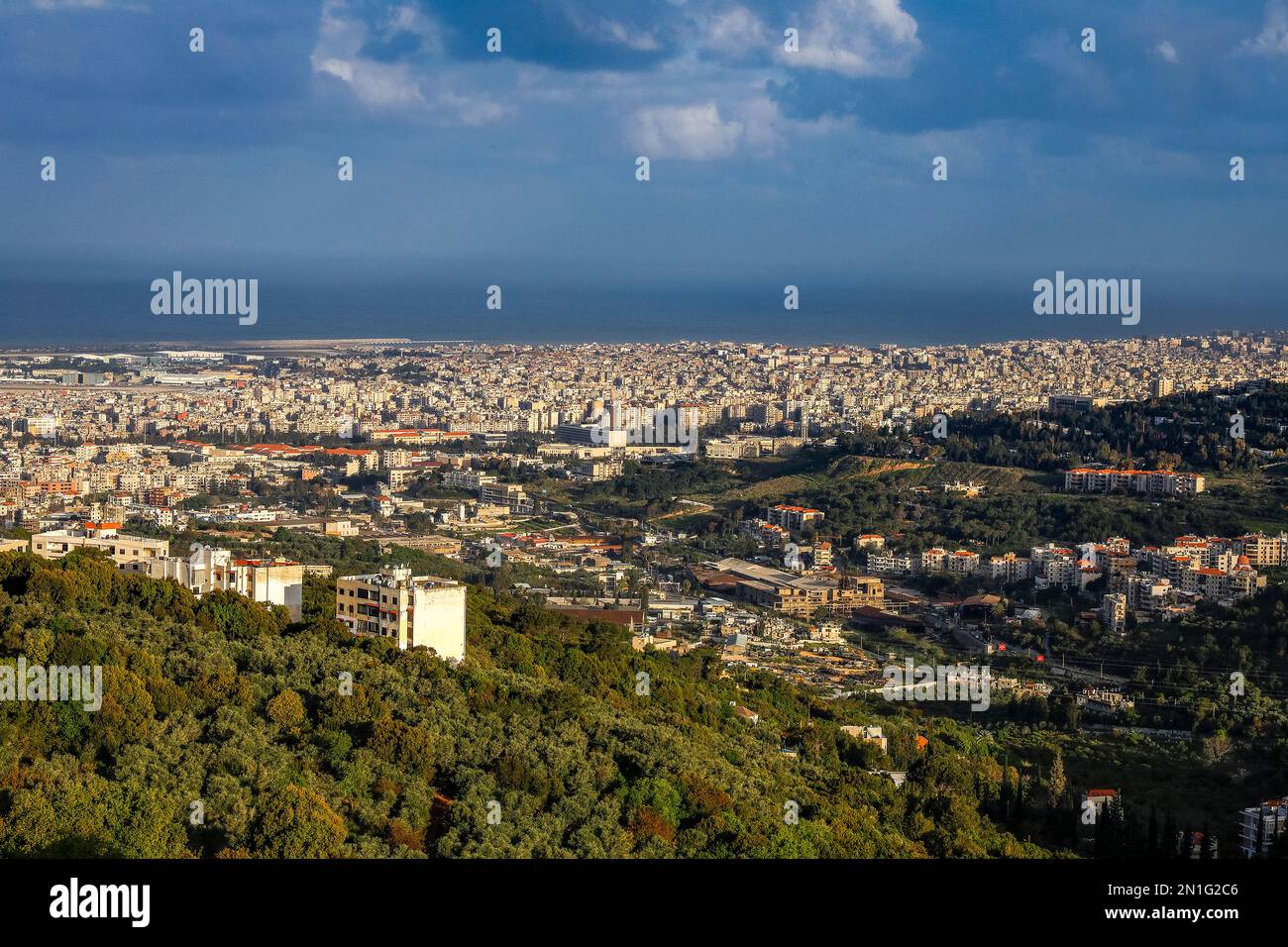 Beyrouth vue de la Chouf Alley, Beyrouth, Liban, Moyen-Orient Banque D'Images