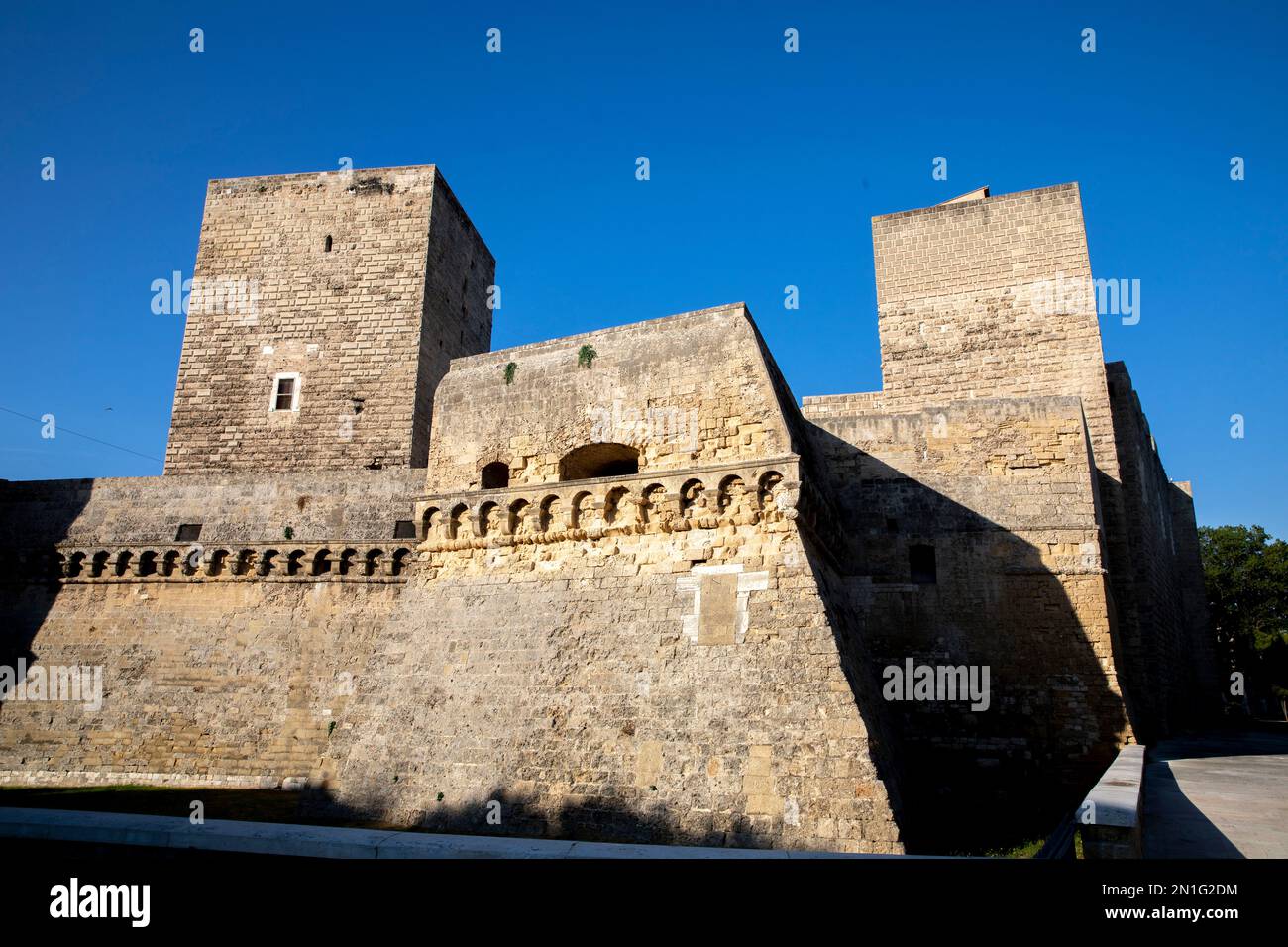 Castello Svevo (château souabe), Bari, Puglia, Italie, Europe Banque D'Images