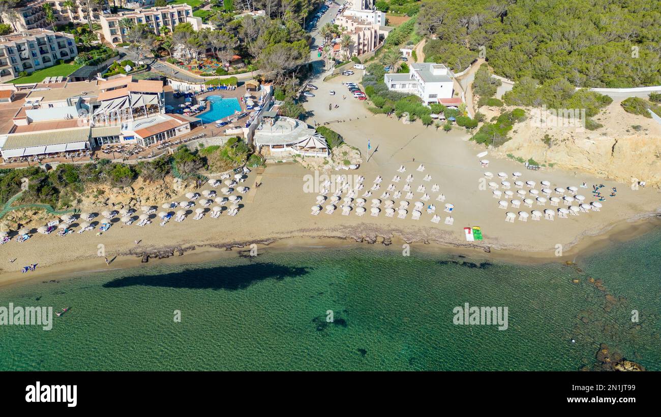 Plage de Playa es Figueral (es Figueral) Ibiza Banque D'Images