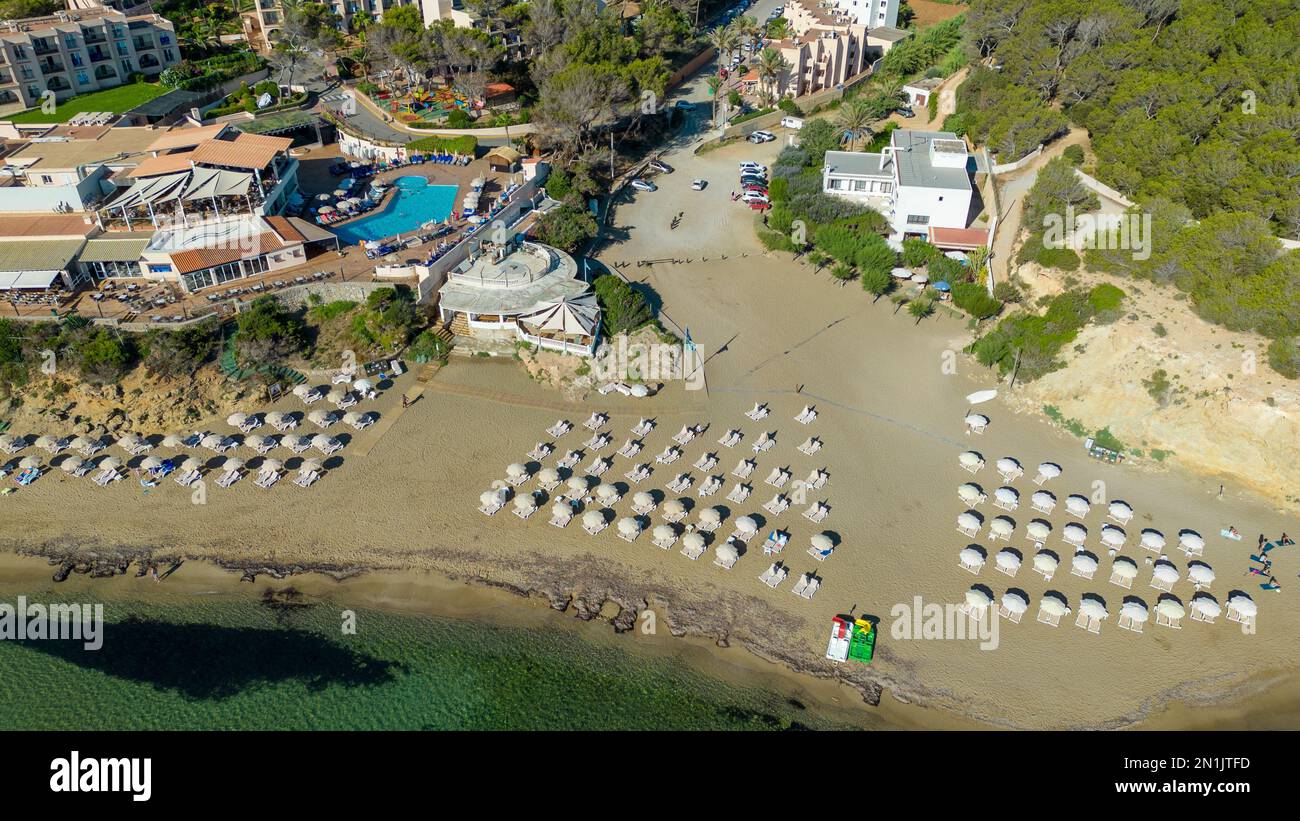 Plage de Playa es Figueral (es Figueral) Ibiza Banque D'Images