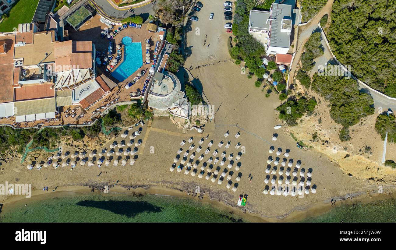 Plage de Playa es Figueral (es Figueral) Ibiza Banque D'Images