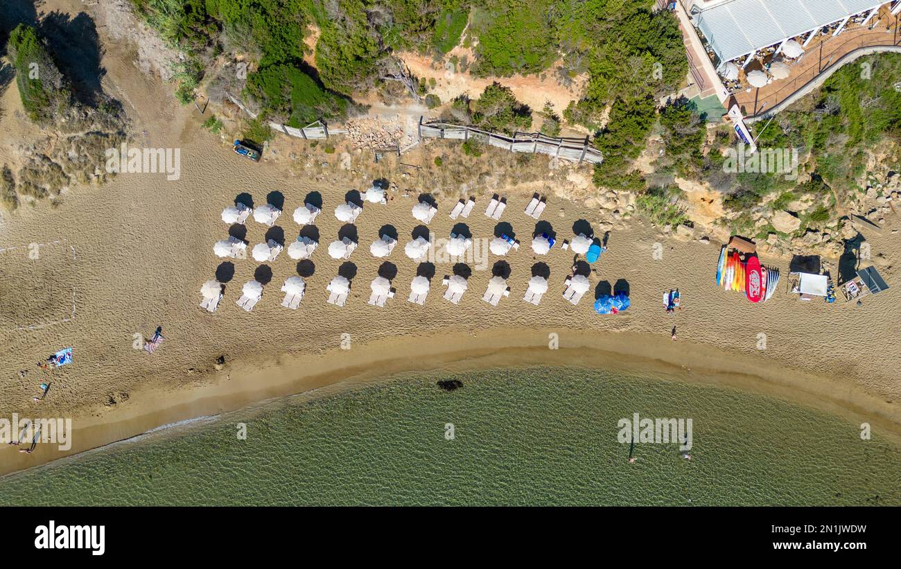 Plage de Playa es Figueral (es Figueral) Ibiza Banque D'Images