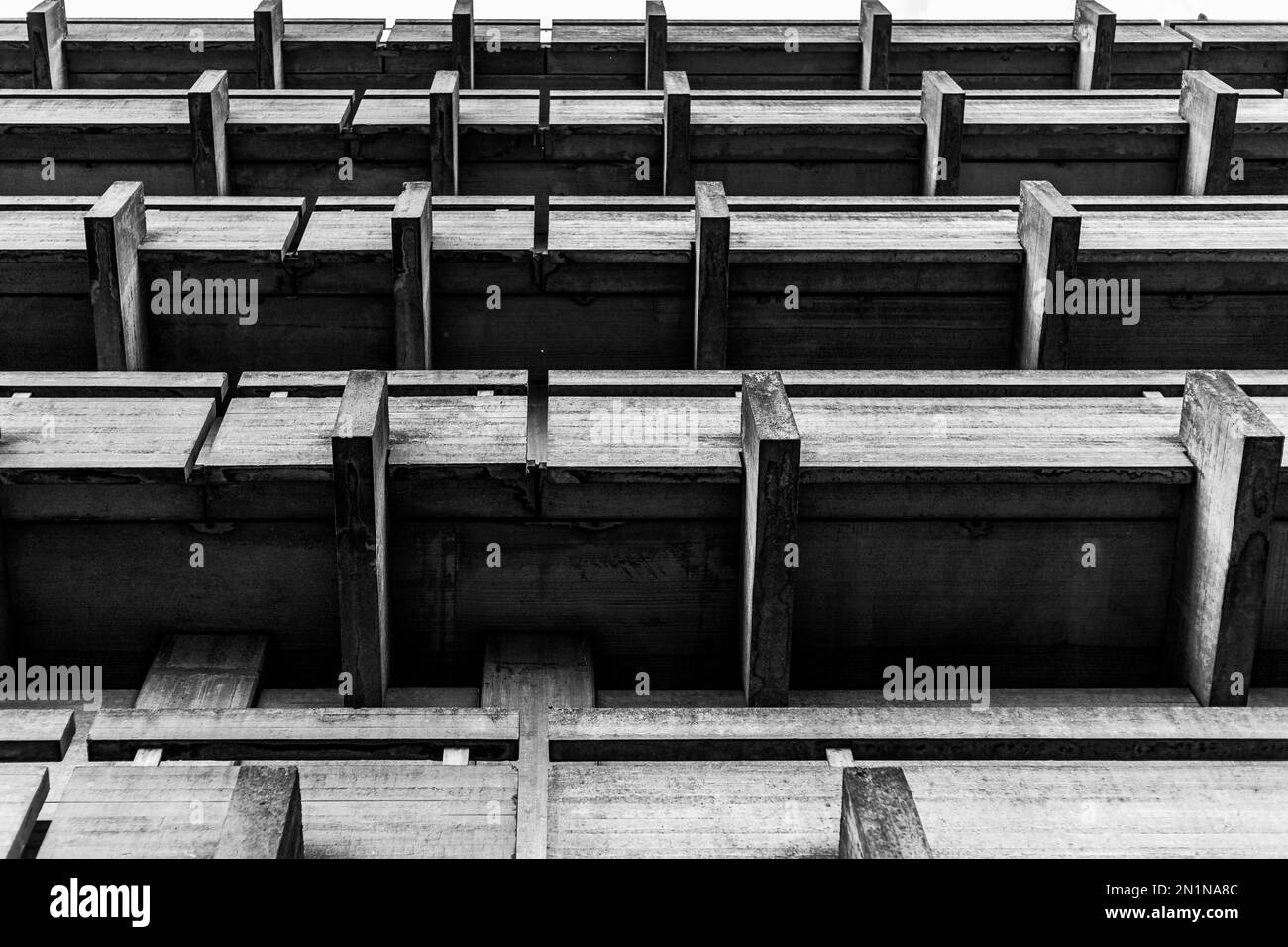 élévation du bâtiment moderne en béton Banque D'Images