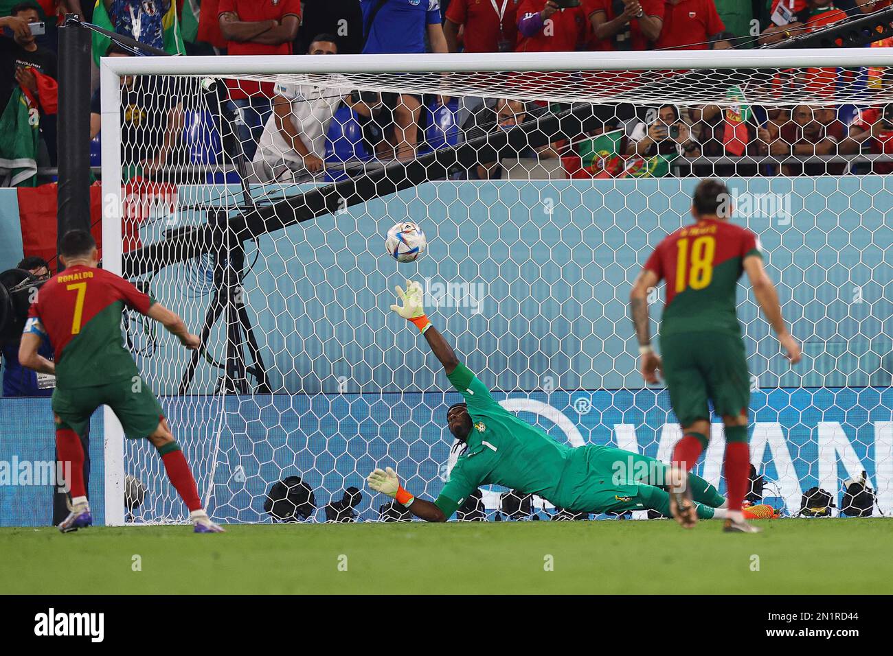 DOHA, QATAR - NOVEMBRE 24 : Cristiano Ronaldo lors de la coupe du monde de la FIFA, Qatar 2022, match du Groupe H entre le Portugal et le Ghana au stade 974 sur 24 novembre 2022 à Doha, Qatar. (Photo par MB Media) Banque D'Images