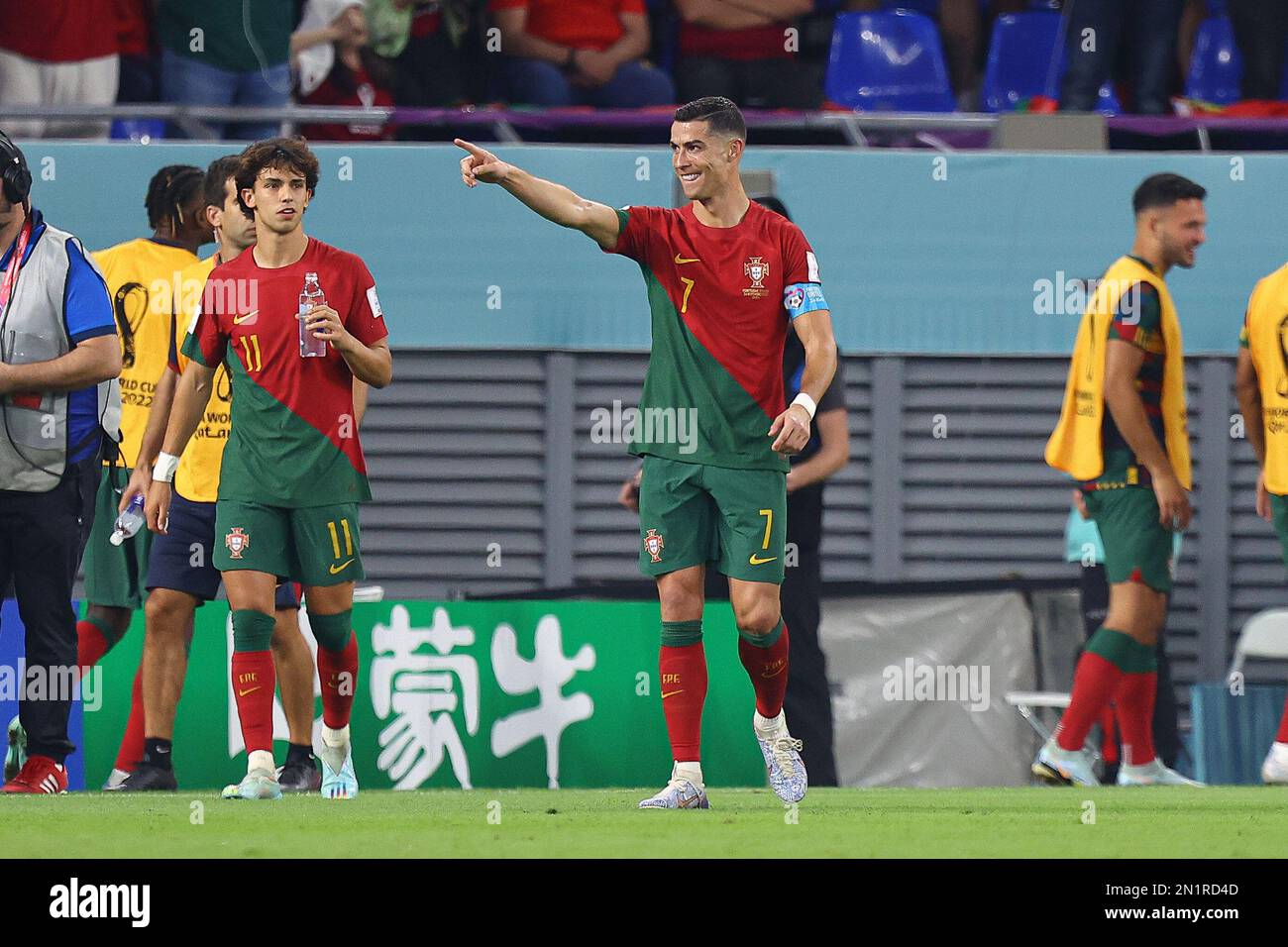 DOHA, QATAR - NOVEMBRE 24 : Cristiano Ronaldo lors de la coupe du monde de la FIFA, Qatar 2022, match du Groupe H entre le Portugal et le Ghana au stade 974 sur 24 novembre 2022 à Doha, Qatar. (Photo par MB Media) Banque D'Images