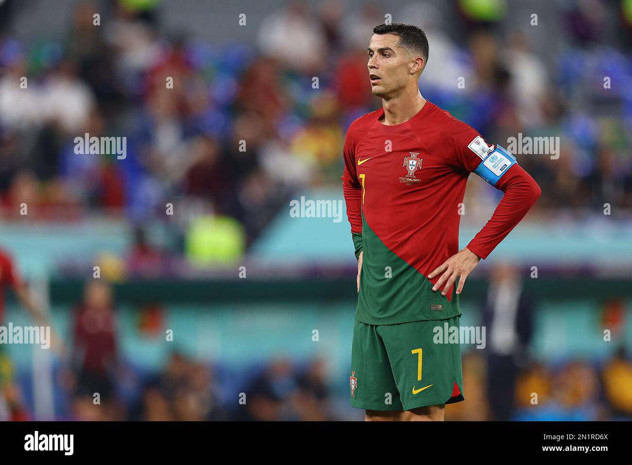 DOHA, QATAR - NOVEMBRE 24 : Cristiano Ronaldo lors de la coupe du monde de la FIFA, Qatar 2022, match du Groupe H entre le Portugal et le Ghana au stade 974 sur 24 novembre 2022 à Doha, Qatar. (Photo par MB Media) Banque D'Images