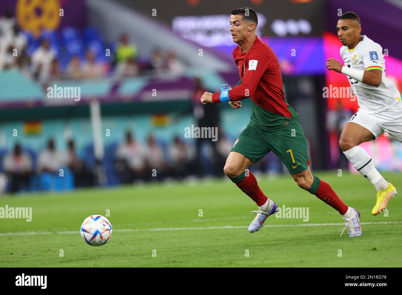 DOHA, QATAR - NOVEMBRE 24 : Cristiano Ronaldo lors de la coupe du monde de la FIFA, Qatar 2022, match du Groupe H entre le Portugal et le Ghana au stade 974 sur 24 novembre 2022 à Doha, Qatar. (Photo par MB Media) Banque D'Images