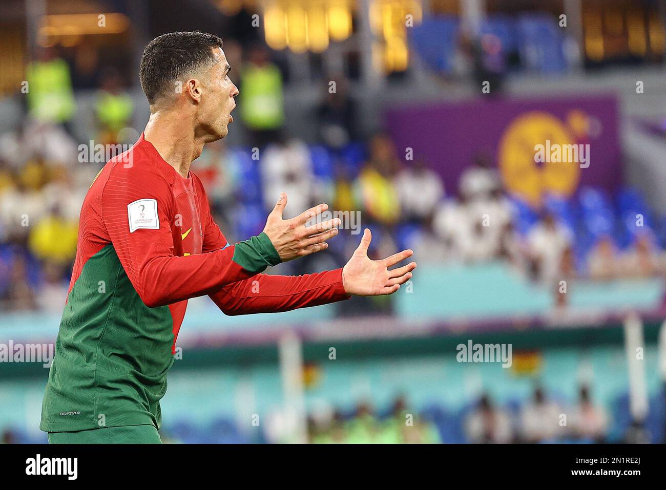 DOHA, QATAR - NOVEMBRE 24 : Cristiano Ronaldo lors de la coupe du monde de la FIFA, Qatar 2022, match du Groupe H entre le Portugal et le Ghana au stade 974 sur 24 novembre 2022 à Doha, Qatar. (Photo par MB Media) Banque D'Images