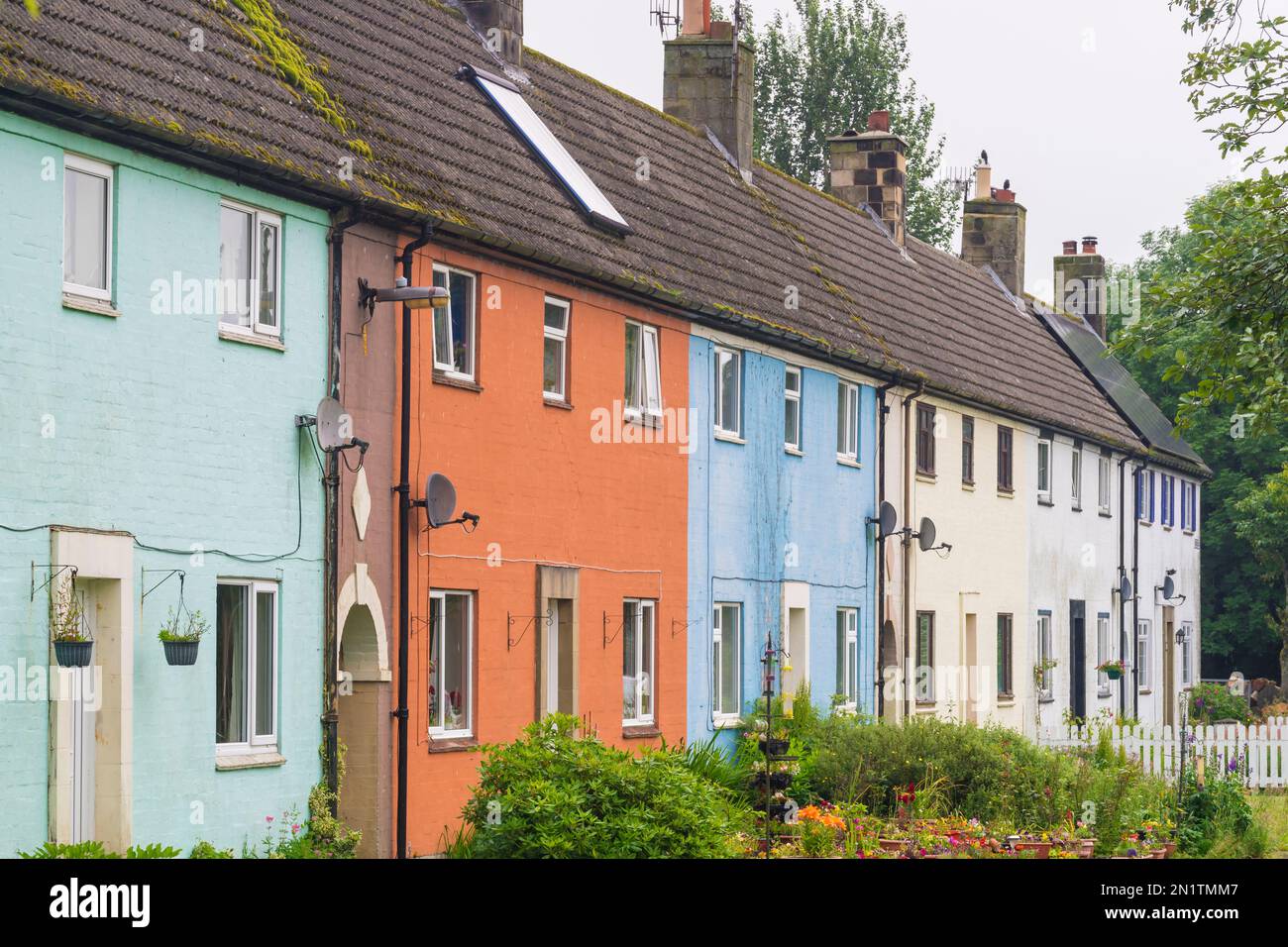 Le village de Stonehaugh dans la forêt de Wark, parc national de Northumberland, Angleterre Banque D'Images