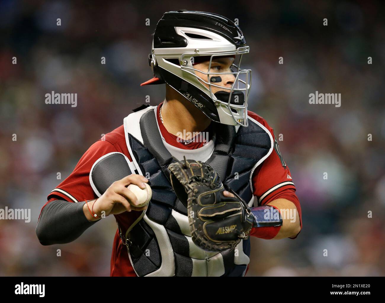 Arizona Diamondbacks catcher Oscar Hernandez (23) in the first inning